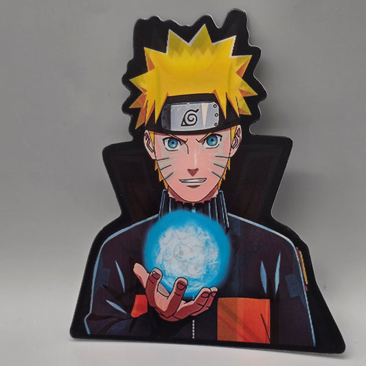 3D Moving Naruto Lenticular Sticker | Anime Decal Gift | Rasengan Uzumaki Holographic Peeker | Car Laptop Window Decal