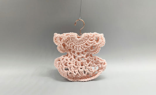 Set of 6 - Baby Dress, Baby shower favors, Baby Pink, Baby welcome favors, Crochet mini dress, cute party favors, quinceanera