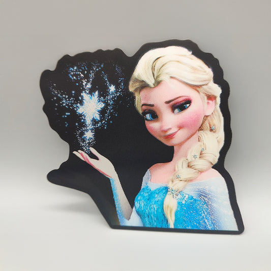 Animated Snow Queen Ice Princess Sticker - Ice Magic: 3D Lenticular with Dual Scenes- High Quality - For Craft, Car, Laptop or any surface.