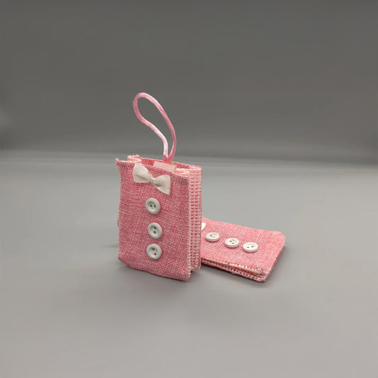 Pink Favor Bag, Pink Burlap Bag, Baby Shower Favor, Baby Girl Favors, Gift Bag, Favor Bag with Buttons, 10 pieces, Baby Welcome, It's a Girl