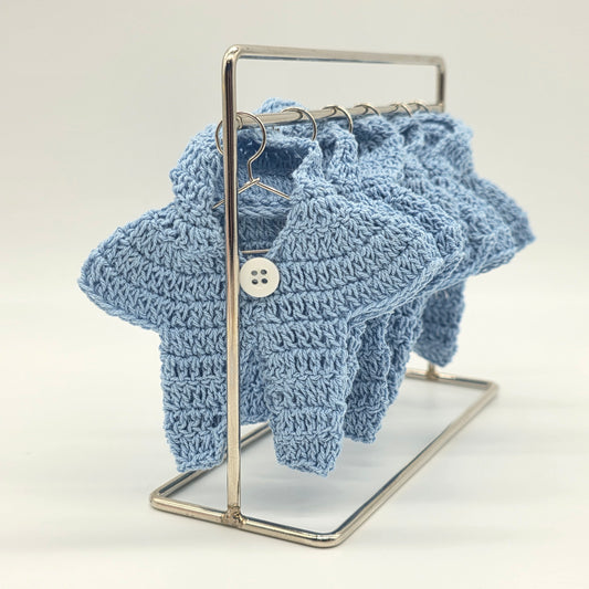 Tiny Crochet Snowsuit Party Gifts & Baby Shower Party Favors (Set of 6)