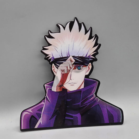 3D Lenticular Gojo Satoru Sticker | Jujutsu Kaisen Peeker Decal | Anime Art Sticker | Moving Motion JJK Decal | Manga Gift