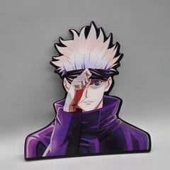 3D Lenticular Gojo Satoru Sticker | Jujutsu Kaisen Peeker Decal | Anime Art Sticker | Moving Motion JJK Decal | Manga Gift