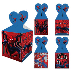 Set of 12 Spider-Man Inspired Favor Boxes, Superhero Party, Spiderman Birthday, Treat Box, Goodie Box, Comic Book Party, Kids Party Favors