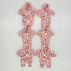 Set of 6 Mini Crochet Jumpsuit Party Favor & Party Gift Tiny Snowsuit Party Favor for Winter Baby Shower, Ski Decor or Dollhouse