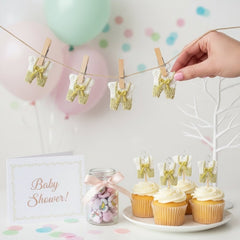 Mini Sage Green Crochet Party Gifts - Mini Overall & Romper Party Favors - Handmade Boho Baby Shower Decor | Set of 6