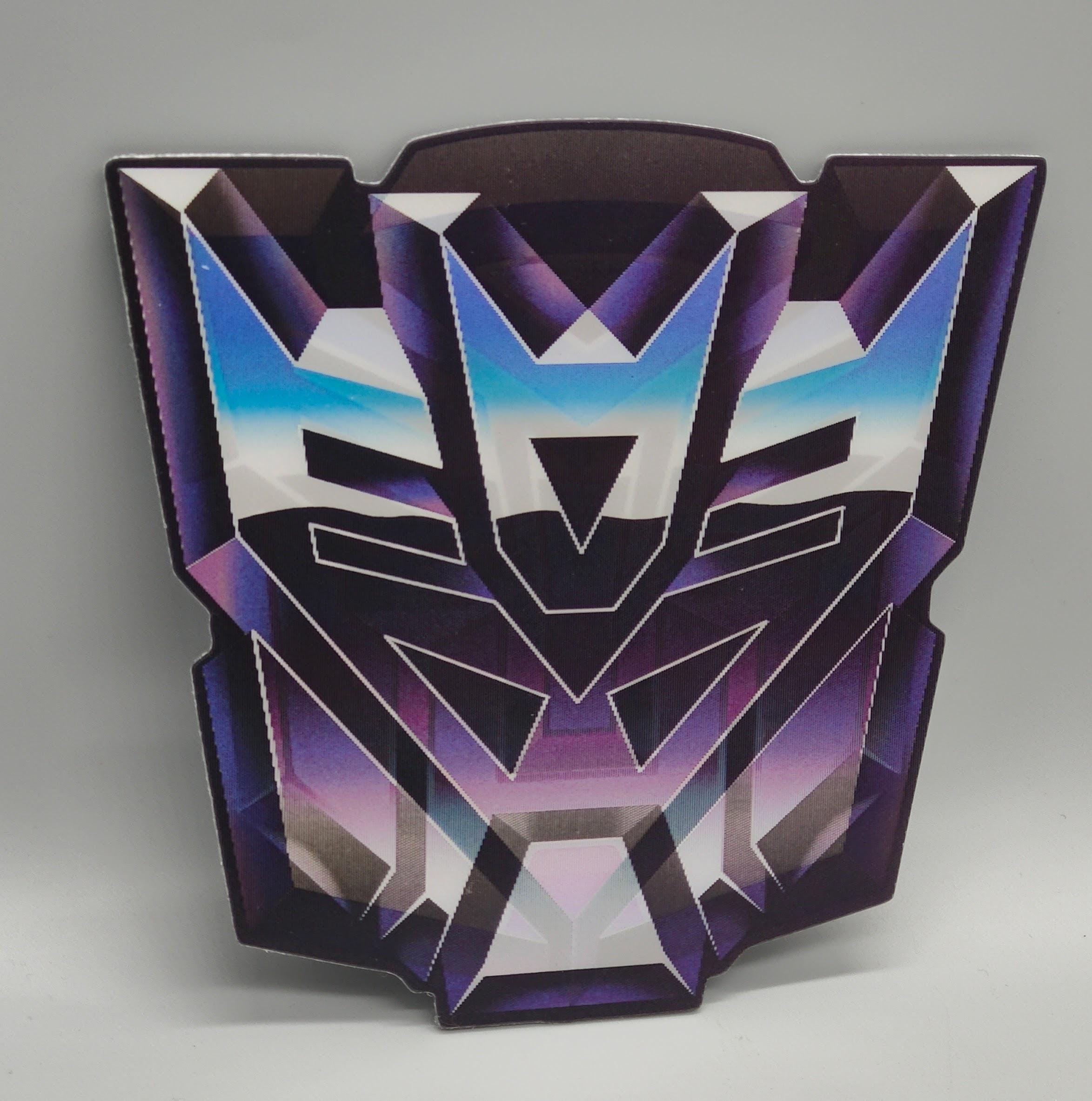 Transformers 3D Lenticular Sticker - Autobot vs Decepticon Shifting Logo - Car Decal, Laptop Sticker, Fan Art