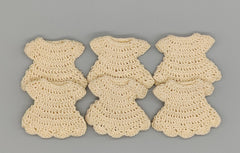 Little Cream Dress Baby Shower Favors or quinceañera keepsakes - Set of 6 with Hangers & Rack Option - Tiny party favors for your guests