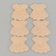 Little Cream Dress Baby Shower Favors - Set of 6 Party Gifts with Hangers & Rack Option