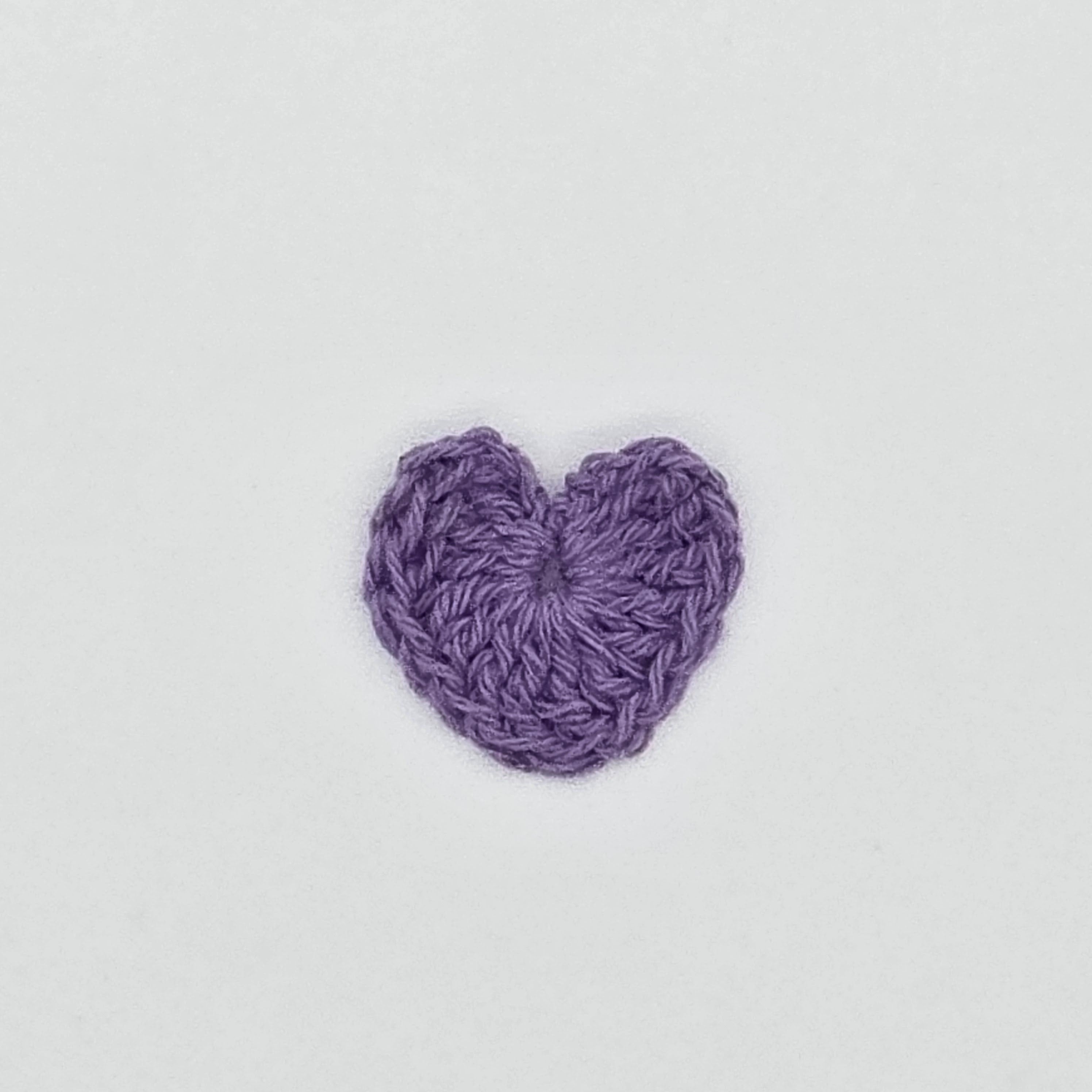 Tiny Purple Crochet Hearts Appliques Set of 12 - 1 Inch Small Knit Heart Embellishments for Scrapbooking, Valentine Crafts, Party Favors