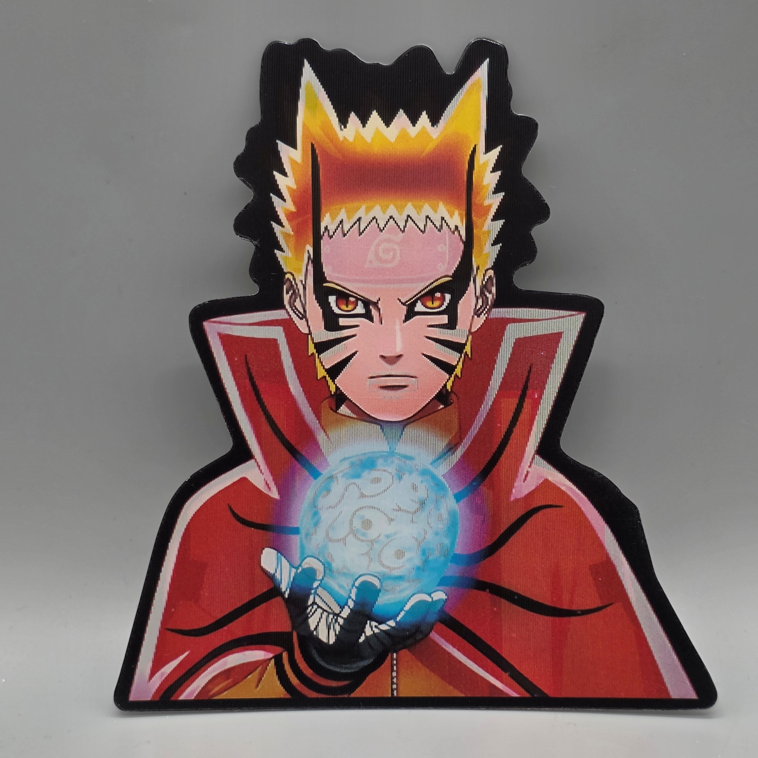 3D Moving Naruto Lenticular Sticker | Anime Decal Gift | Rasengan Uzumaki Holographic Peeker | Car Laptop Window Decal