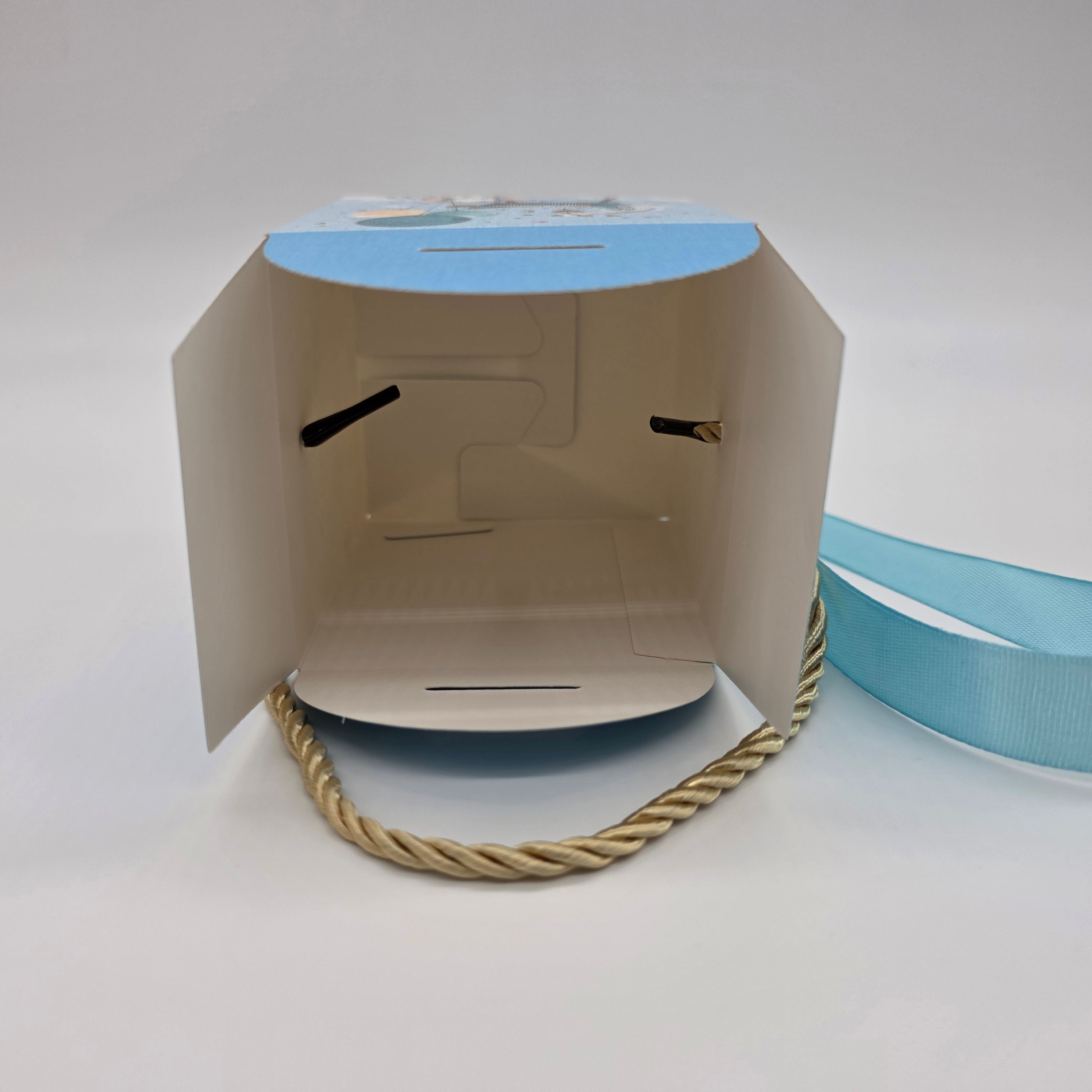 Baby Shower Favor Boxes - 12 pack - Elephant & Floral Designs with Gold Handles - Pink or Blue Gender Reveal Candy Gift Boxes