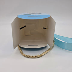 Baby Shower Favor Boxes - 12 pack - Elephant & Floral Designs with Gold Handles - Pink or Blue Gender Reveal Candy Gift Boxes