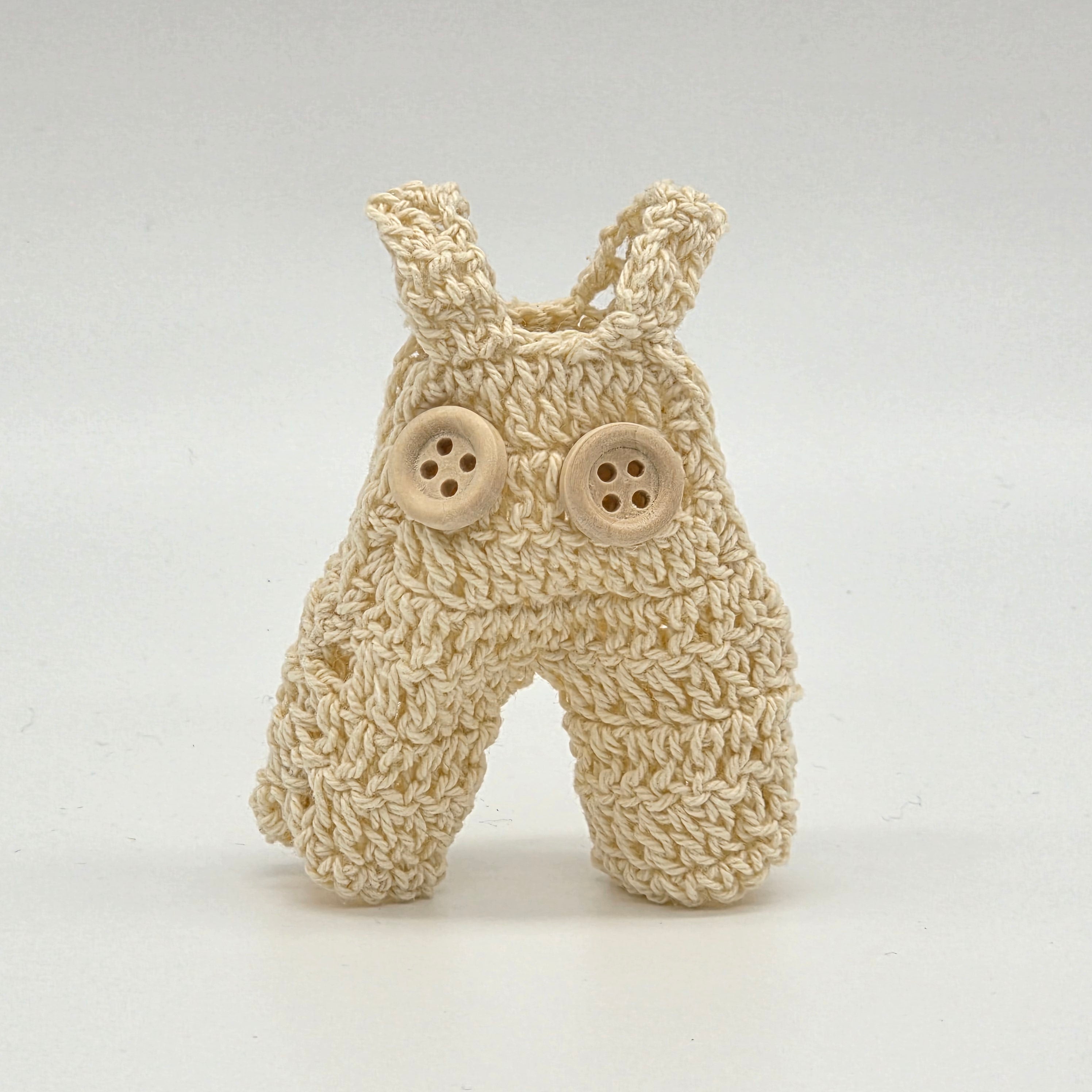 Party Favor 6pk: Mini Cream Crochet Overalls 3" Party Gifts - Boho Baby Shower Keepsake & Decor