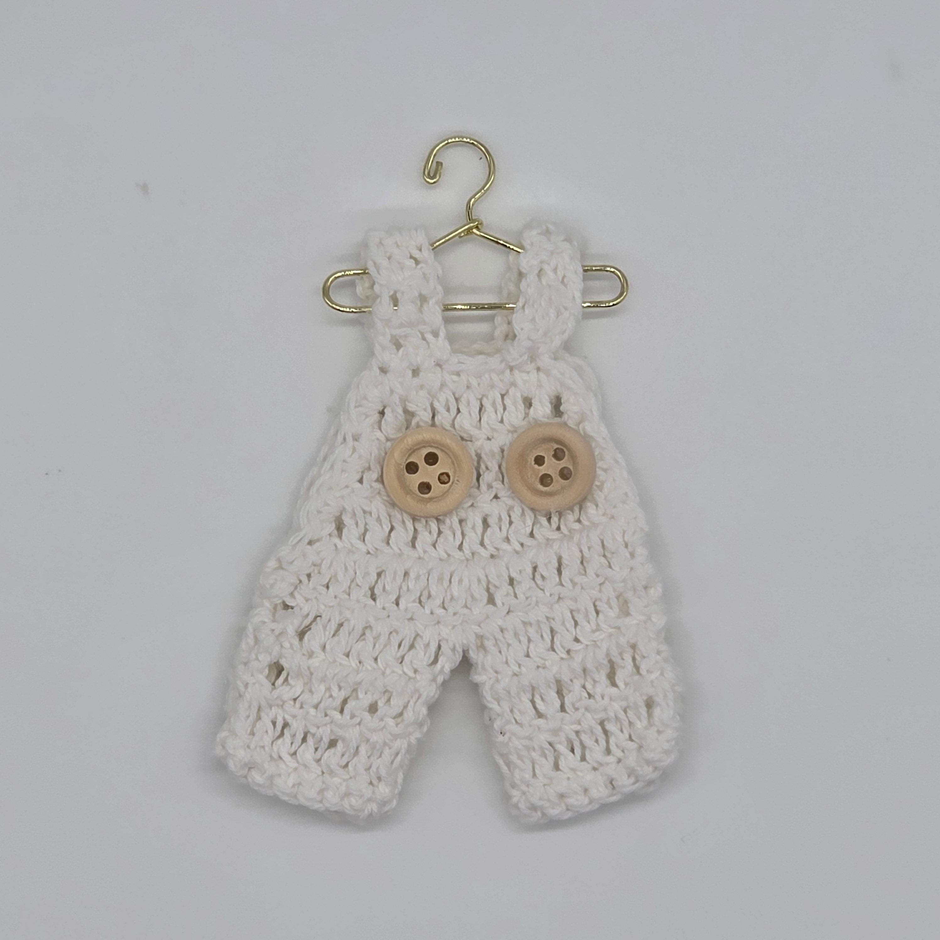 Mini Crochet Party Favors - Tiny Baby Overalls Party Gifts - Set of 6 | Baptism & Baby Shower Favors | Boho Nursery Handmade Keepsake