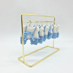 Mini Crochet Party Favors - Tiny Outfit or Romper Guest Party Gift | Baby Shower, Baptism & Event Decor with Hanger Options
