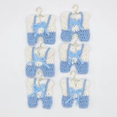 Mini Crochet Party Favors - Tiny Outfit or Romper Guest Party Gift | Baby Shower, Baptism & Event Decor with Hanger Options