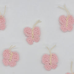 Handmade Tiny Pink Crochet Butterflies - Set of 10 - Spring & Easter Party Decor, Party Gift & Party Favor - Mini Crochet Butterflies