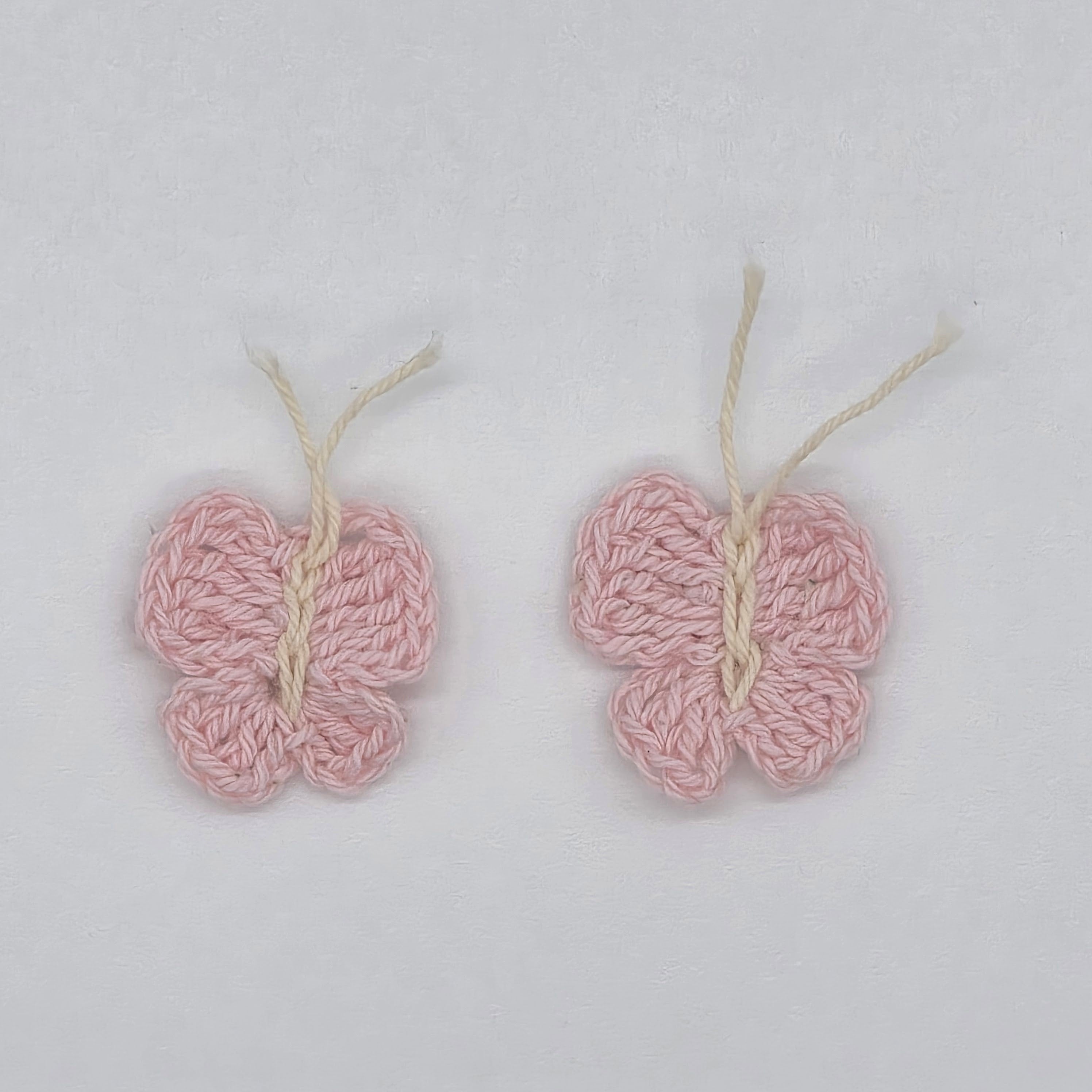 Handmade Tiny Pink Crochet Butterflies - Set of 10 - Spring & Easter Party Decor, Party Gift & Party Favor - Mini Crochet Butterflies