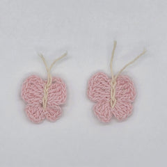 Handmade Tiny Pink Crochet Butterflies - Set of 10 - Spring & Easter Party Decor, Party Gift & Party Favor - Mini Crochet Butterflies