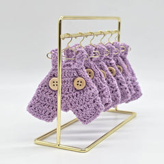 Tiny Crochet Lilac Overalls | Unique Party Gift & Party Favors for Baby Showers & Birthdays