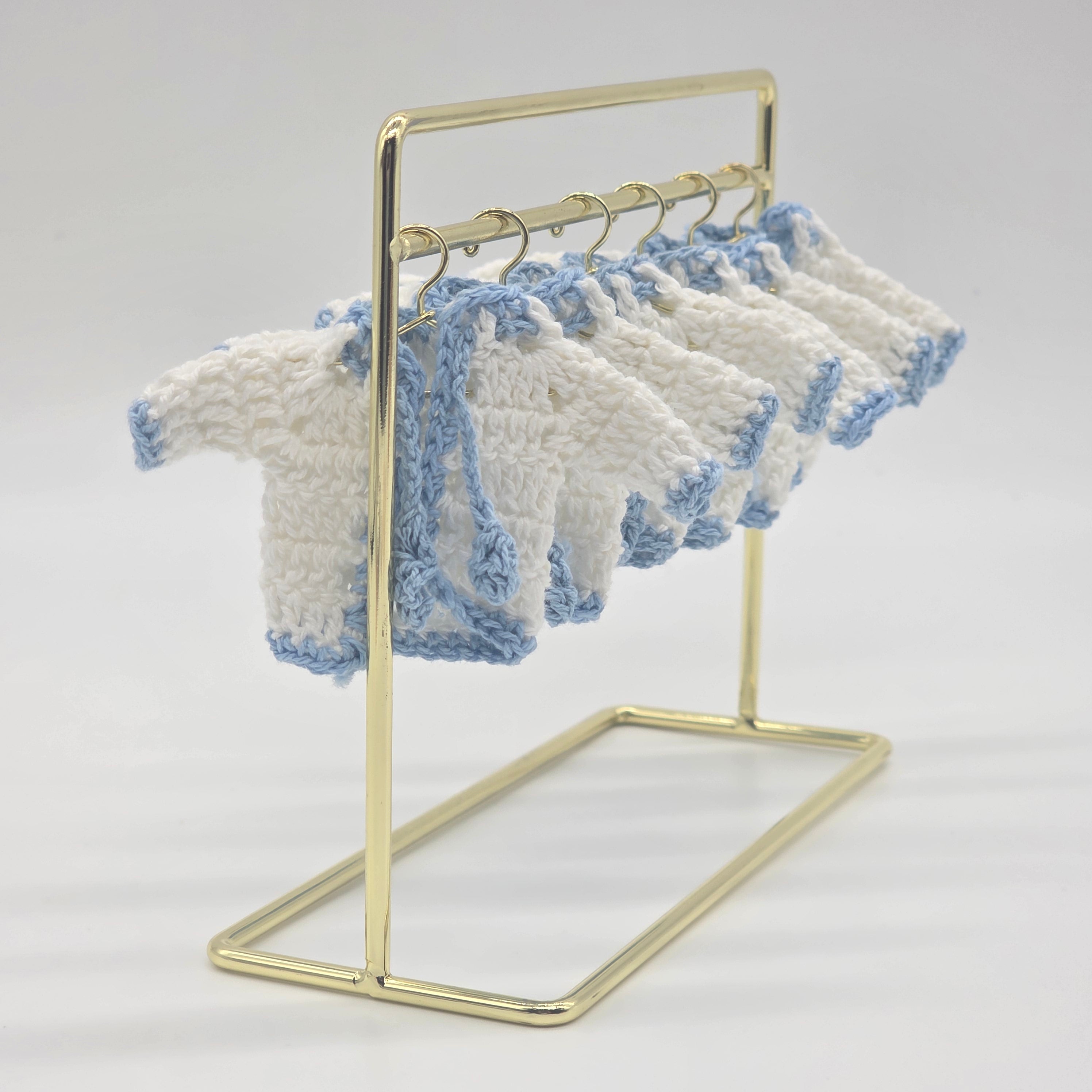 Set of 6 Mini Crochet Baby Jackets - Handcrafted Party Favors & Party Gift for Baby Showers, Baptisms & Birthdays | Custom Rack Options