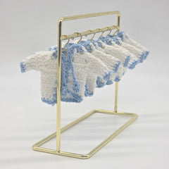 Set of 6 Mini Crochet Baby Jackets - Handcrafted Party Favors & Party Gift for Baby Showers, Baptisms & Birthdays | Custom Rack Options