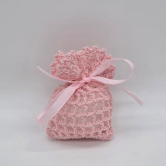 Mini Crochet Favor Bags Set of 6 | Party Favors & Party Gift Bags for Baby Shower, Weddings & Bridal Events - Baby Pink, White, or Baby Blue
