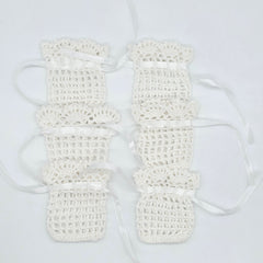 Mini Crochet Favor Bags Set of 6 | Party Favors & Party Gift Bags for Baby Shower, Weddings & Bridal Events - Baby Pink, White, or Baby Blue