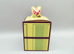 Set of 12 Super Mario Bros Favor Boxes - Brick, Question Mark, Sewer Pipe designs with Coins, Stars, Venus Flytrap. 4 of each box in a set.