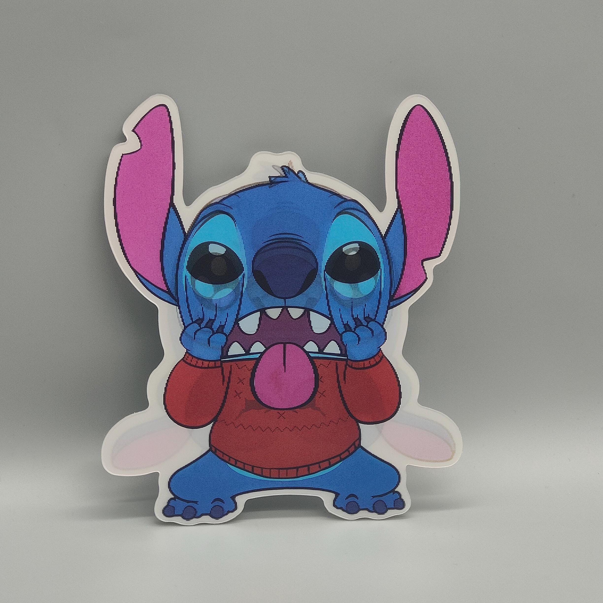 Stitch 3D Lenticular Sticker - Lilo & Stitch - 3-in-1 Shifting Image - Emotional Transformations Decal