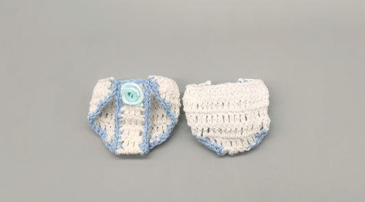 Baby Blue Baby Diaper, Crochet Diapers, Baby Diaper Favors, Baby Shower Favors, Baby Welcome Favors, Knit Favors, Crochet Favors, 6 Diapers