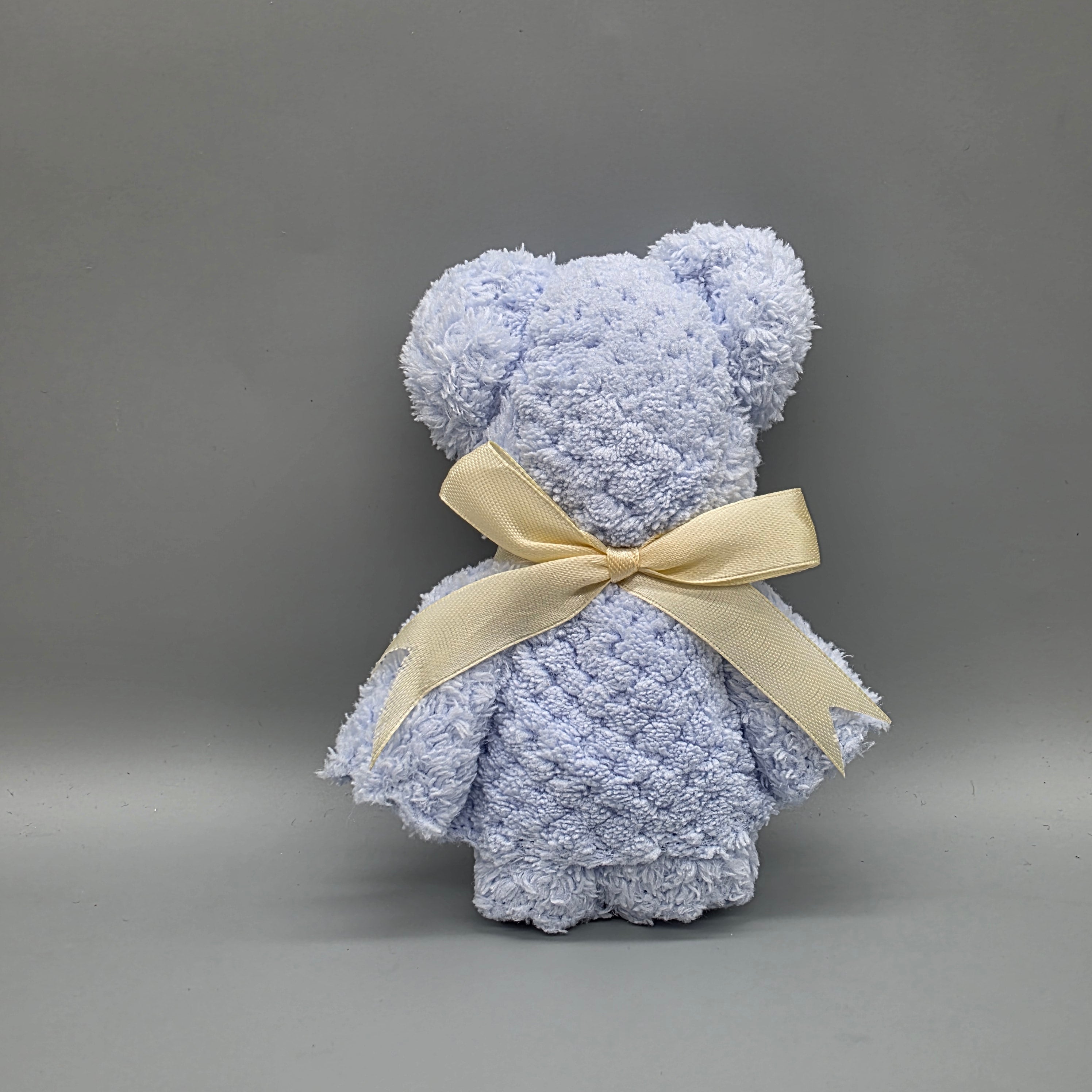 Chic Teddy Bear Towel Favors | Set of 6 Luxury Microfiber Baby Shower Gifts | Frosted Bag
