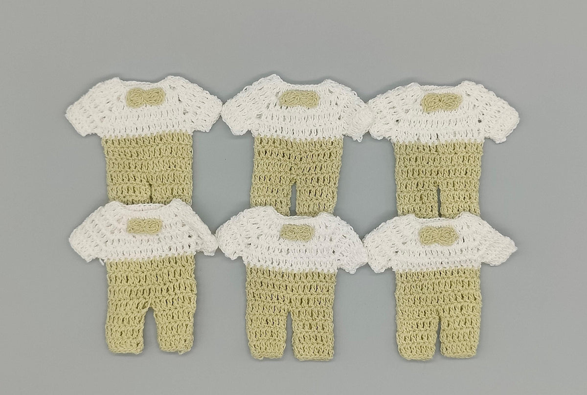 Crochet Party Favors - Baby Shower Favors - Crochet Party Gifts - Sage Green Mini Crochet - Gender Neutral Baby Shower - Baptism Favor