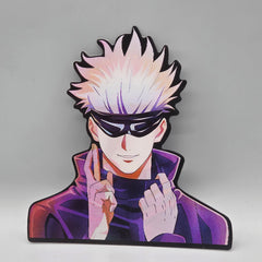 3D Lenticular Gojo Satoru Sticker | Jujutsu Kaisen Peeker Decal | Anime Art Sticker | Moving Motion JJK Decal | Manga Gift