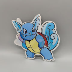 Anime 3D Lenticular Sticker - Shifting Image! Dynamic Anime Sticker- Wartortle - High Quality Waterproof for car, water bottle, notebook etc