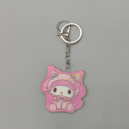 3D Hello Kitty, Kuromi & My Melody Keychain – Double Sided