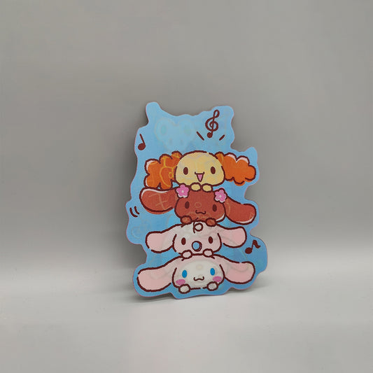 3D Hello Kitty Lenticular Sticker – Kuromi, My Melody & Cinnamoroll