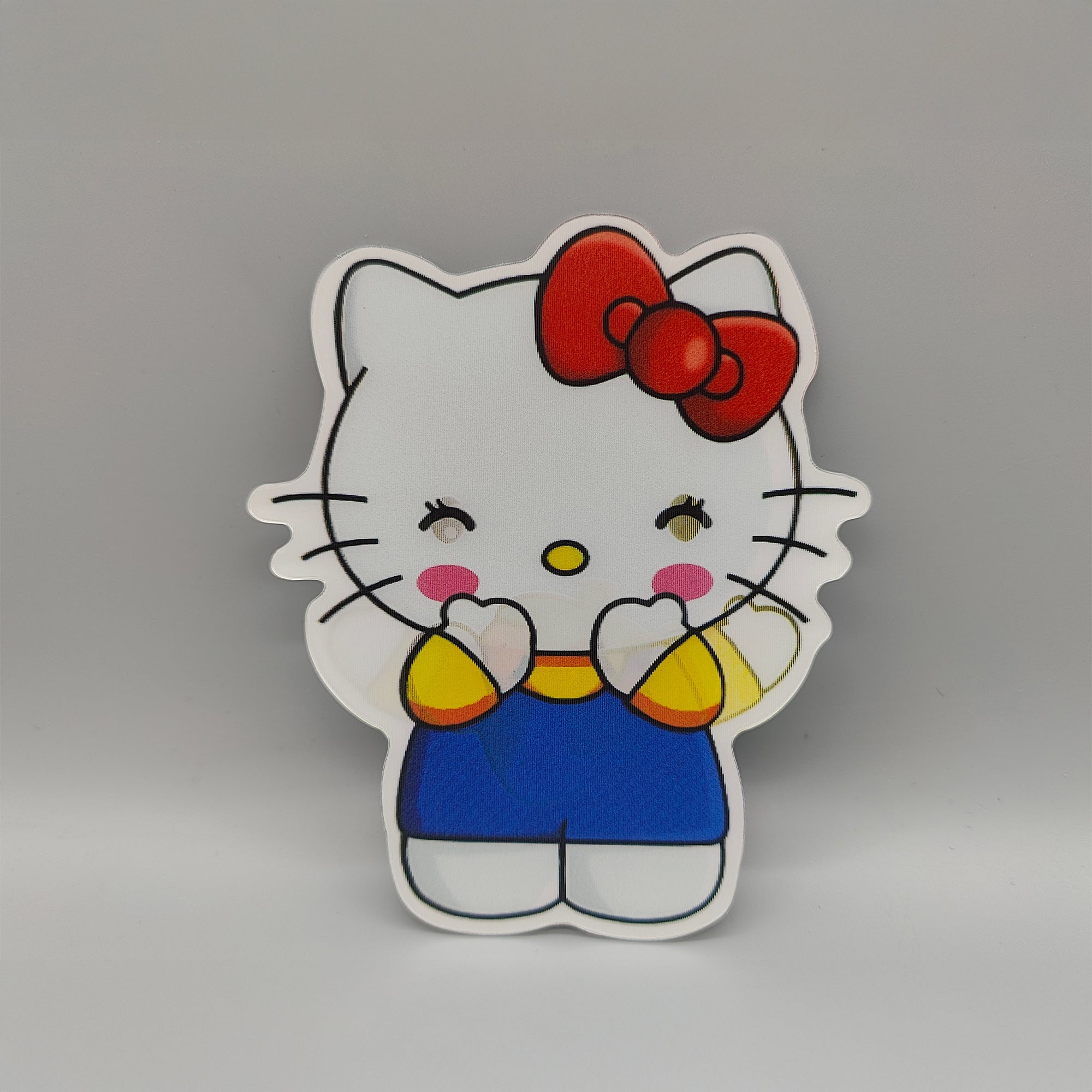 3D Hello Kitty Lenticular Sticker – Skull Rock Guitar, Waterproof