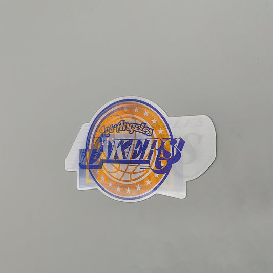 3D Lenticular Lakers Sticker – Purple & Gold Basketball Decal