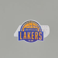 3D Lenticular Lakers Sticker – Purple & Gold Basketball Decal