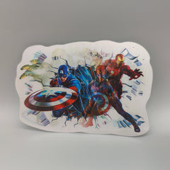 3D Lenticular Marvel Sticker – Spider-Man, Hulk, Iron Man, Captain America