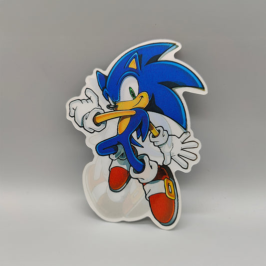 3D Sonic the Hedgehog Lenticular Sticker – Waterproof Gamer Decal