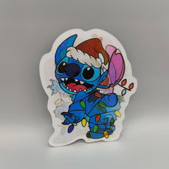 3D Stitch Lenticular Sticker – Christmas Edition, Waterproof Decal