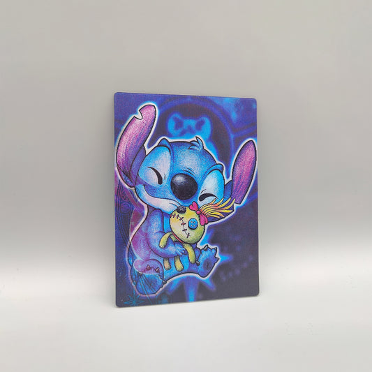 3D Stitch, Scrump & Angel Lenticular Sticker – Waterproof Decal