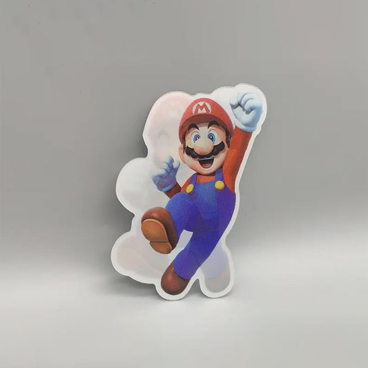 3D Super Mario Lenticular Sticker – Mario Jumping, Waterproof Decal