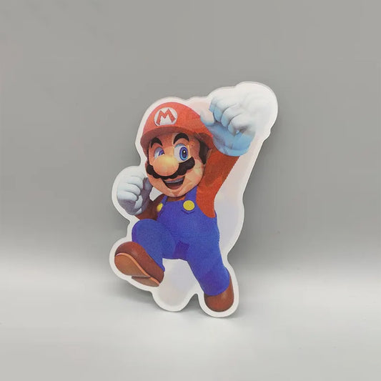 3D Super Mario Lenticular Sticker – Mario Jumping, Waterproof Decal