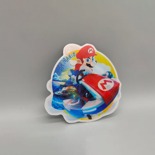 3D Super Mario Lenticular Sticker – Mario Kart, Waterproof Decal