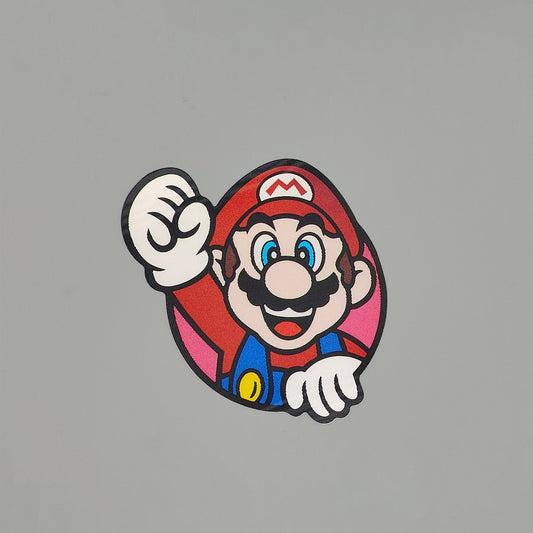 3D Super Mario Lenticular Sticker – Mario One-Up, Waterproof Decal
