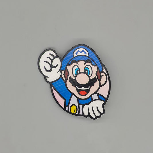 3D Super Mario Lenticular Sticker – Mario One-Up, Waterproof Decal
